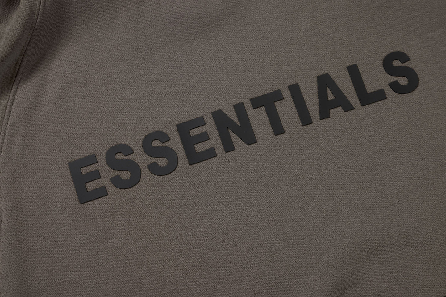 Essentials Hoodie - Off Black Oversized Long-Sleeve Pullover Unisex