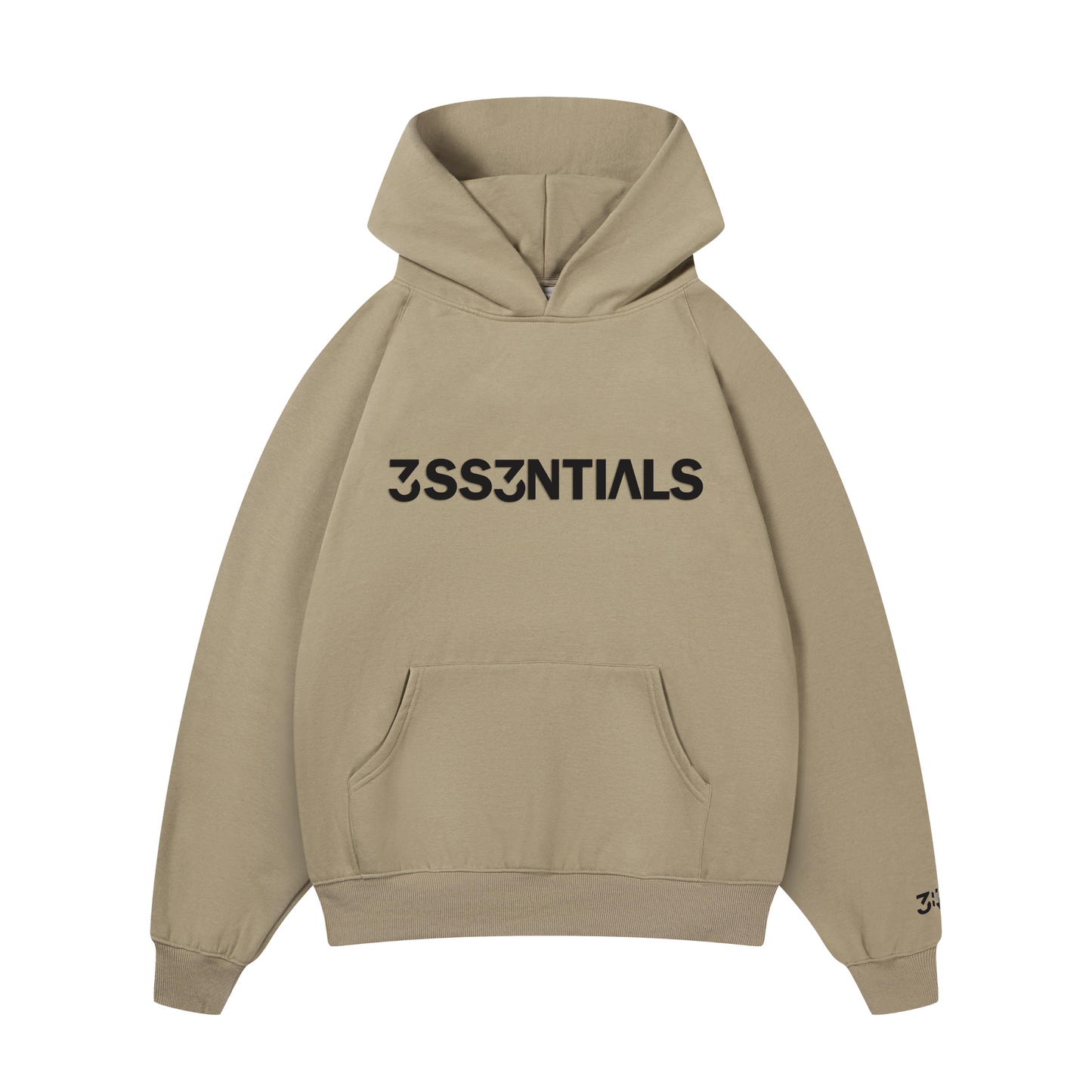 NEW! Stylish 3:3 Essentials Hooded Sweatshirt 3:3 3SS3NTIALS HOODIE (Tan)