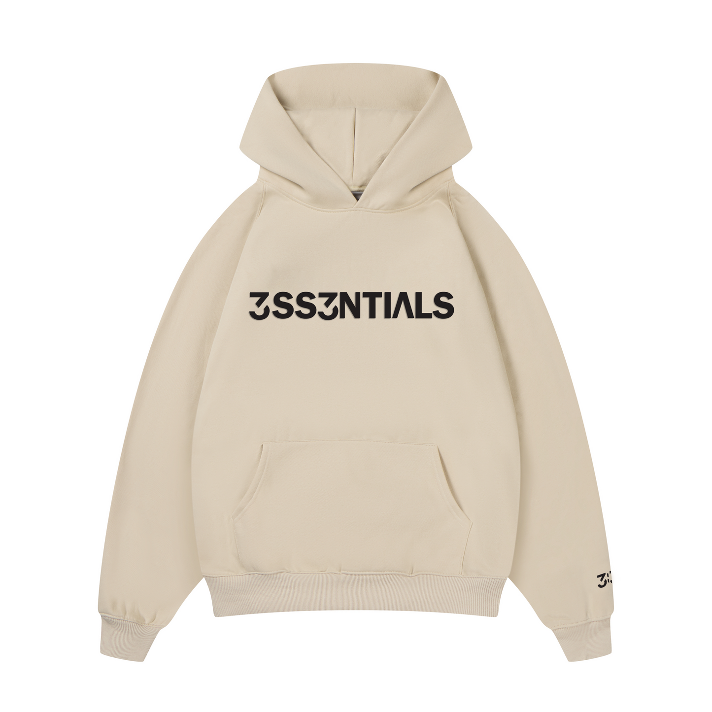 NEW! Stylish 3:3 Essentials Hooded Sweatshirt 3:3 3SS3NTIALS HOODIE (Cream)