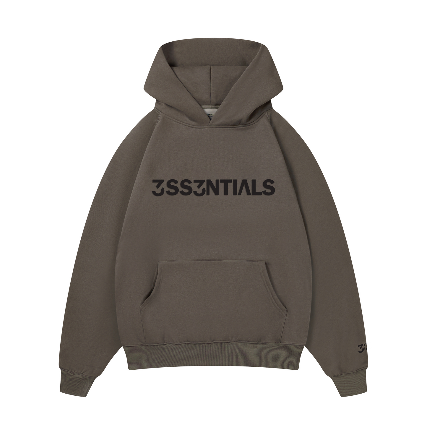 NEW! Stylish 3:3 Essentials Hooded Sweatshirt 3:3 3SS3NTIALS HOODIE (Off Black)