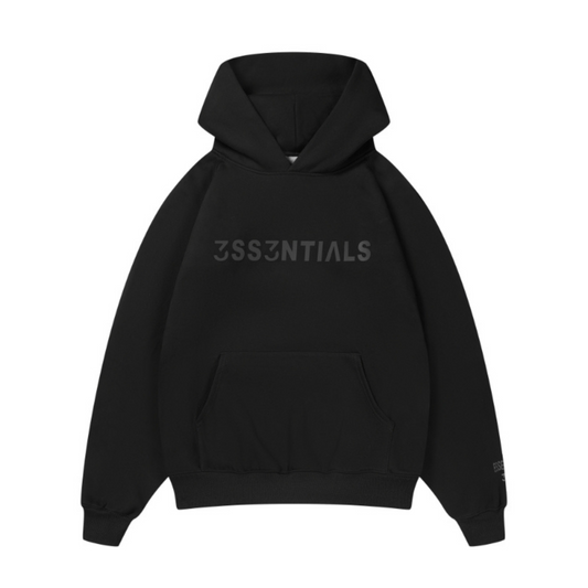 NEW! Stylish 3:3 Essentials Hooded Sweatshirt 3:3 3SS3NTIALS HOODIE (Black)
