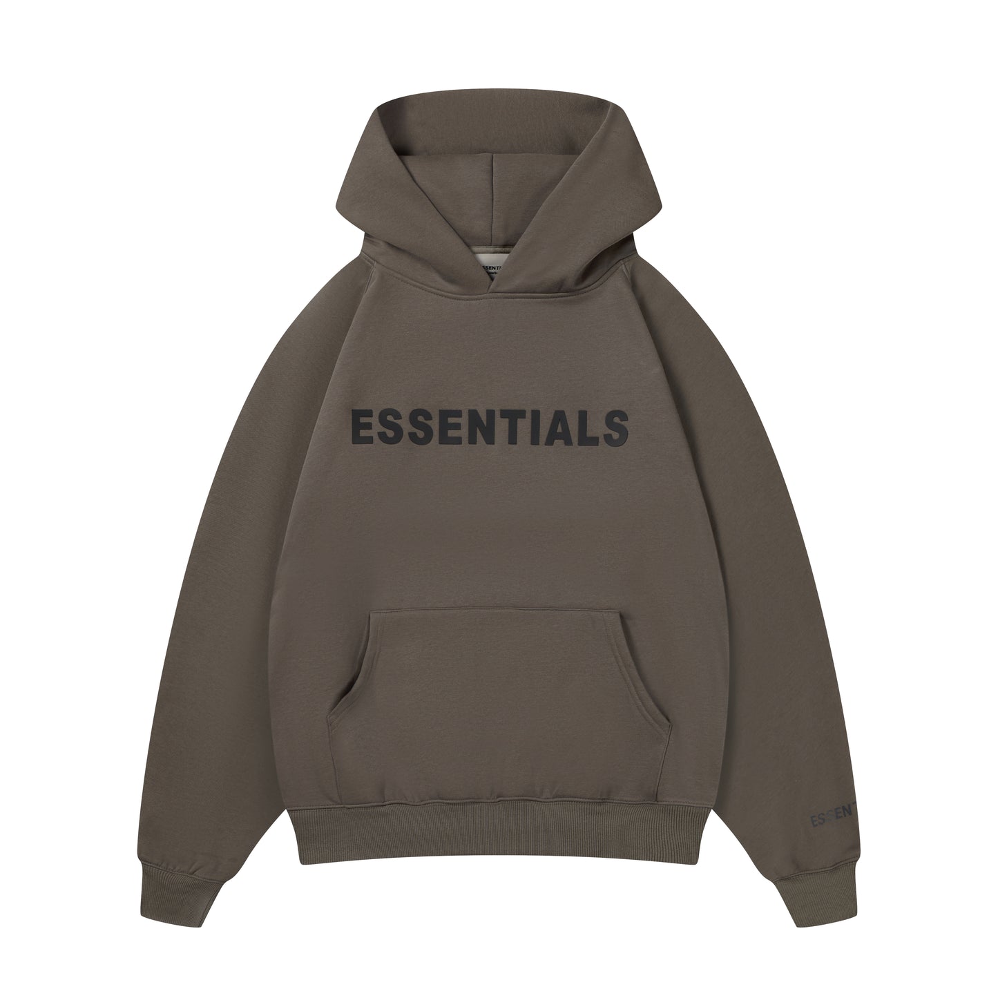 Essentials Hoodie - Black Oversized Long-Sleeve Pullover Unisex