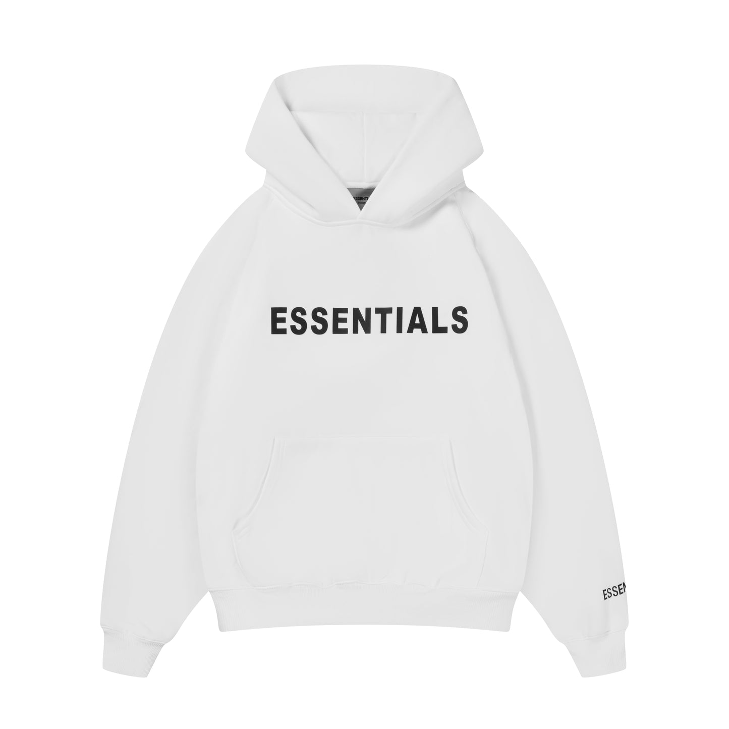 Essentials Hoodie - Black Oversized Long-Sleeve Pullover Unisex