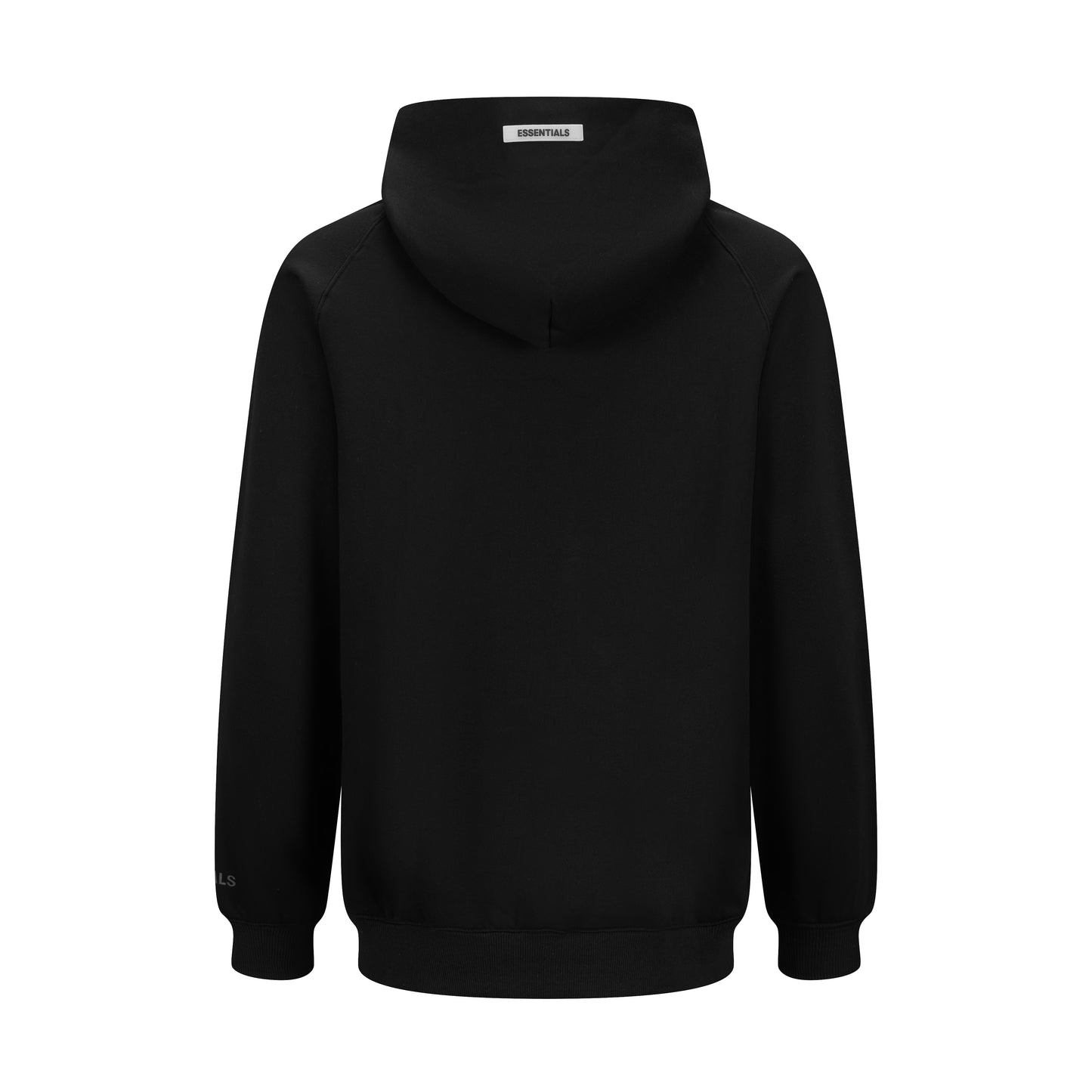 Essentials Hoodie - Black Oversized Long-Sleeve Pullover Unisex