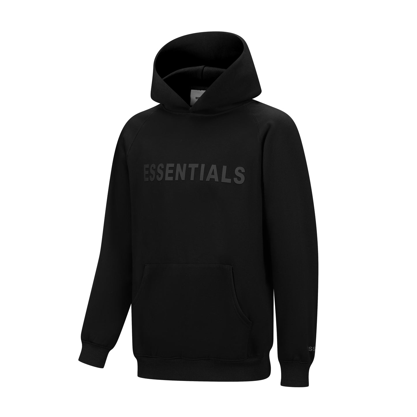 Essentials Hoodie - Black Oversized Long-Sleeve Pullover Unisex