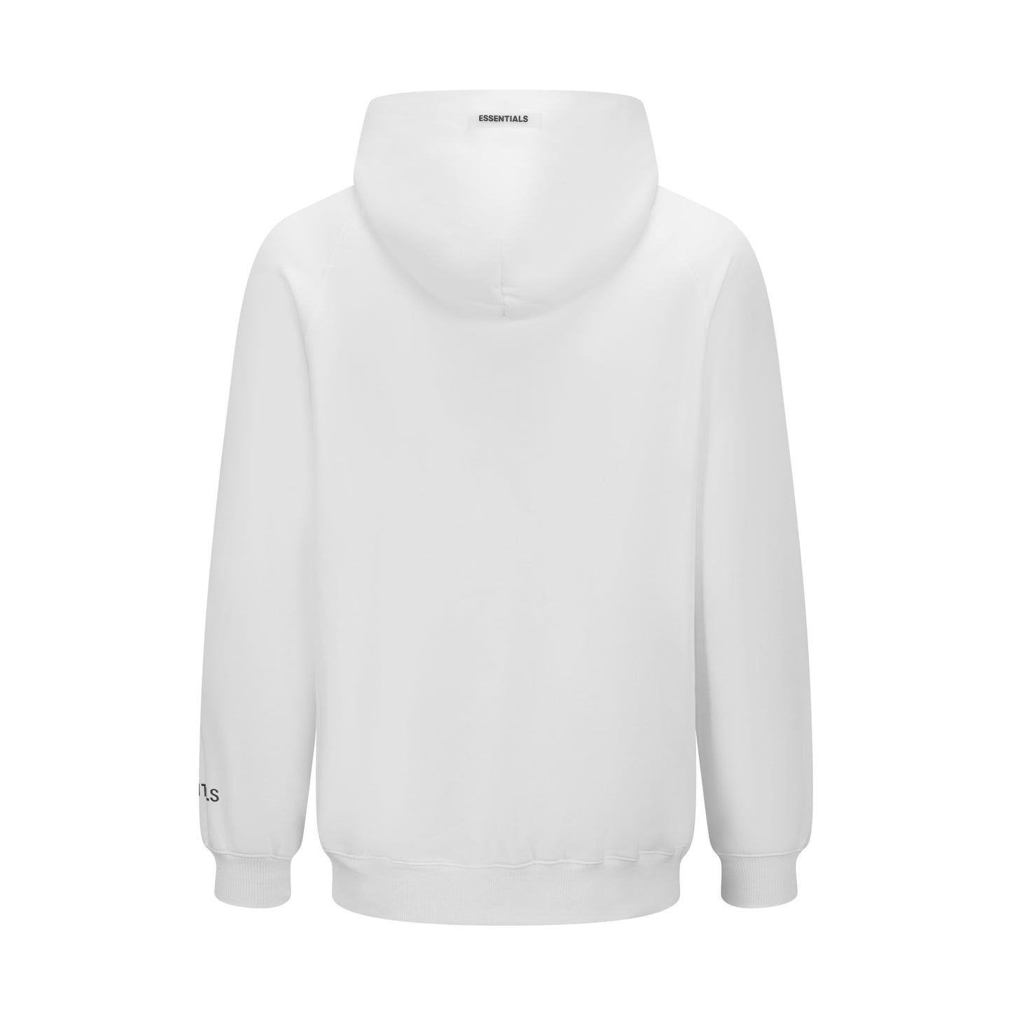 Essentials Hoodie - White Oversized Long-Sleeve Pullover Unisex
