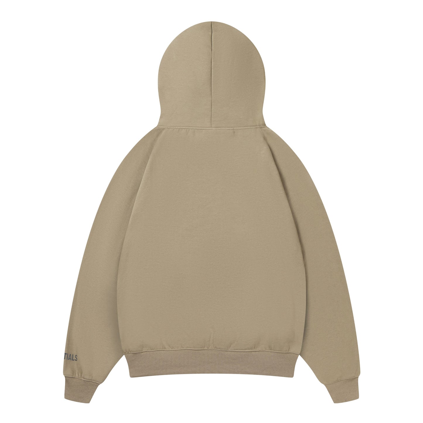 Essentials Hoodie - Tan Oversized Long-Sleeve Pullover Unisex