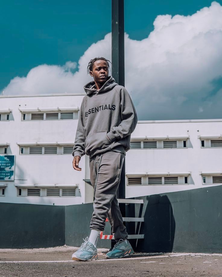 Essentials Hoodie - Black Oversized Long-Sleeve Pullover Unisex