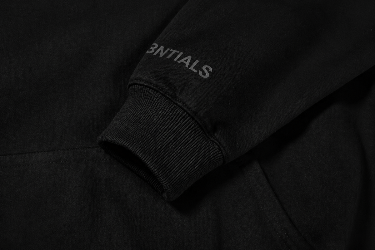 3SS3NTIALS Essentials Hoodie by Proverbs 3:3 – Oversized Fit – Black