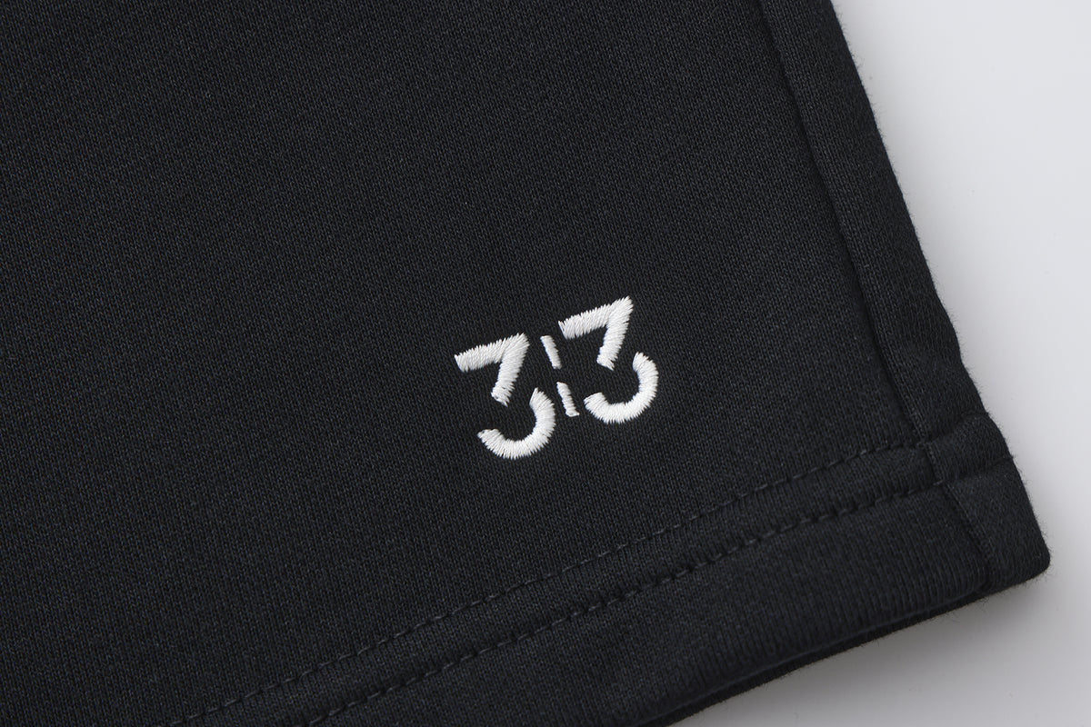 3:3 Logo Sweatshorts — Black