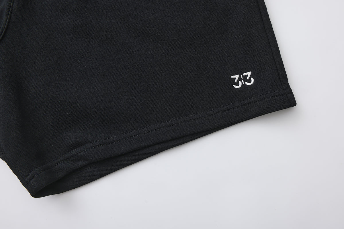3:3 Logo Sweatshorts — Black