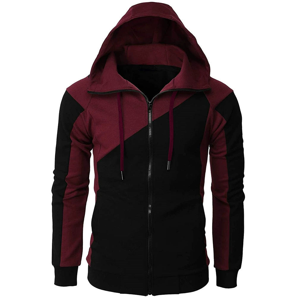 Men’s Black Red Stylish Hooded Sweatshirt