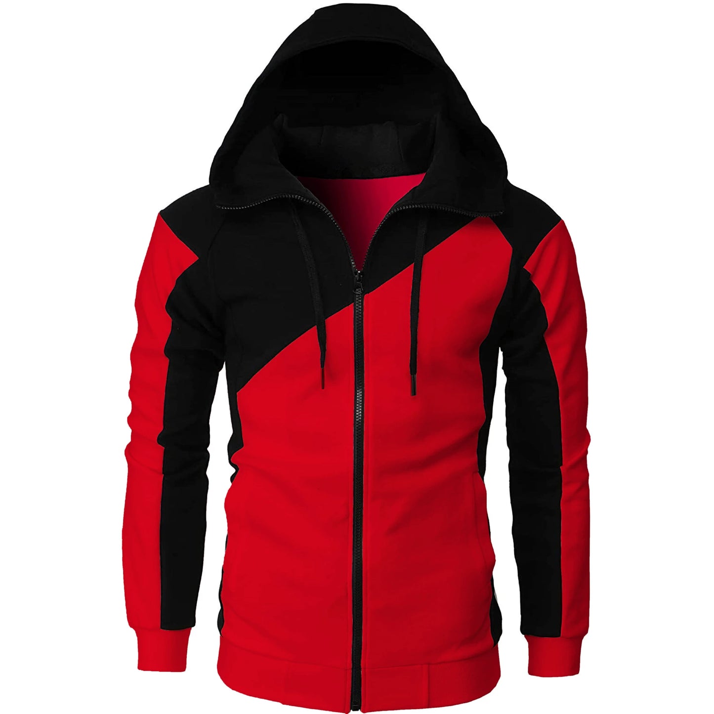 Men’s Black Red Stylish Hooded Sweatshirt